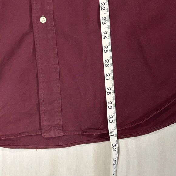 VTG Ralph Lauren Classic Fit Button Down Mens XL Shirt‎ Red Burgundy - Picture 7 of 13